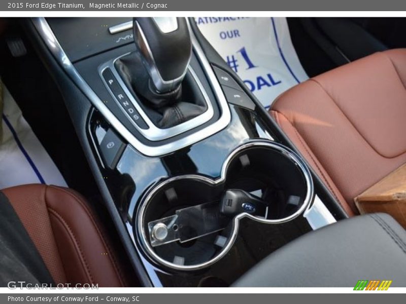 Magnetic Metallic / Cognac 2015 Ford Edge Titanium