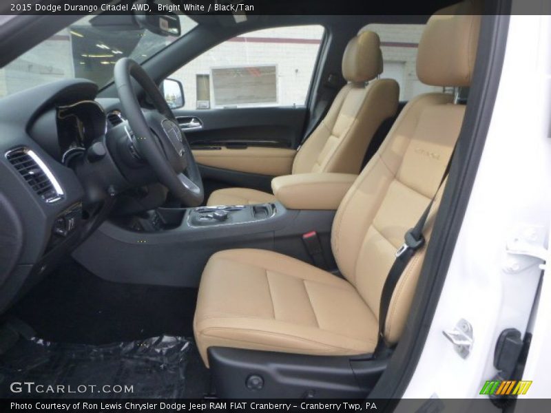 Bright White / Black/Tan 2015 Dodge Durango Citadel AWD