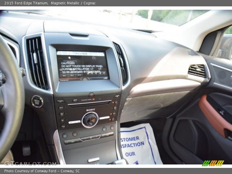Magnetic Metallic / Cognac 2015 Ford Edge Titanium