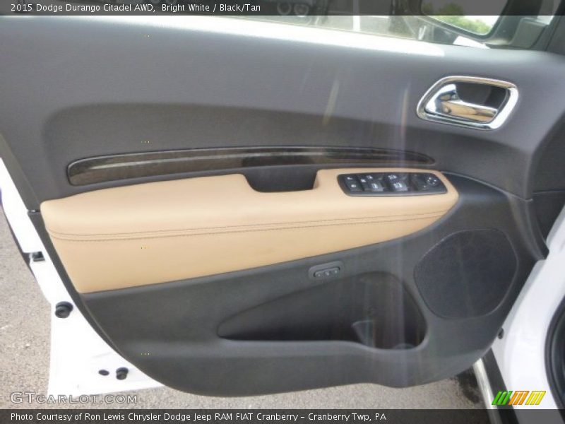 Bright White / Black/Tan 2015 Dodge Durango Citadel AWD