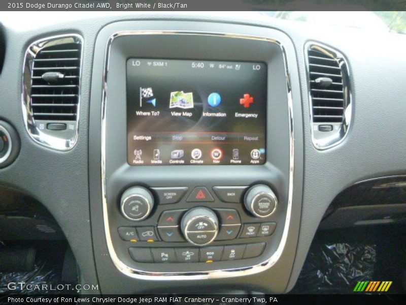 Bright White / Black/Tan 2015 Dodge Durango Citadel AWD