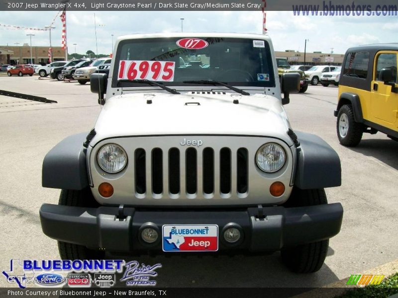 Light Graystone Pearl / Dark Slate Gray/Medium Slate Gray 2007 Jeep Wrangler X 4x4