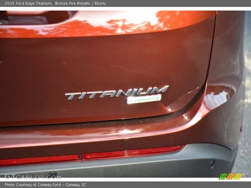 Bronze Fire Metallic / Ebony 2015 Ford Edge Titanium