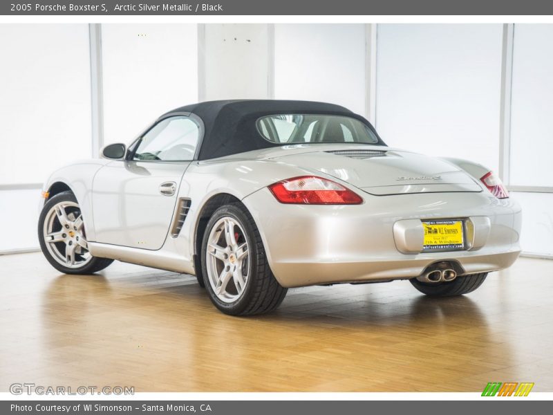 Arctic Silver Metallic / Black 2005 Porsche Boxster S