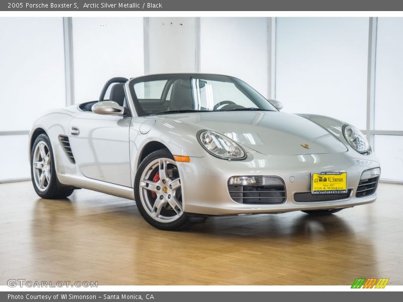 Arctic Silver Metallic / Black 2005 Porsche Boxster S