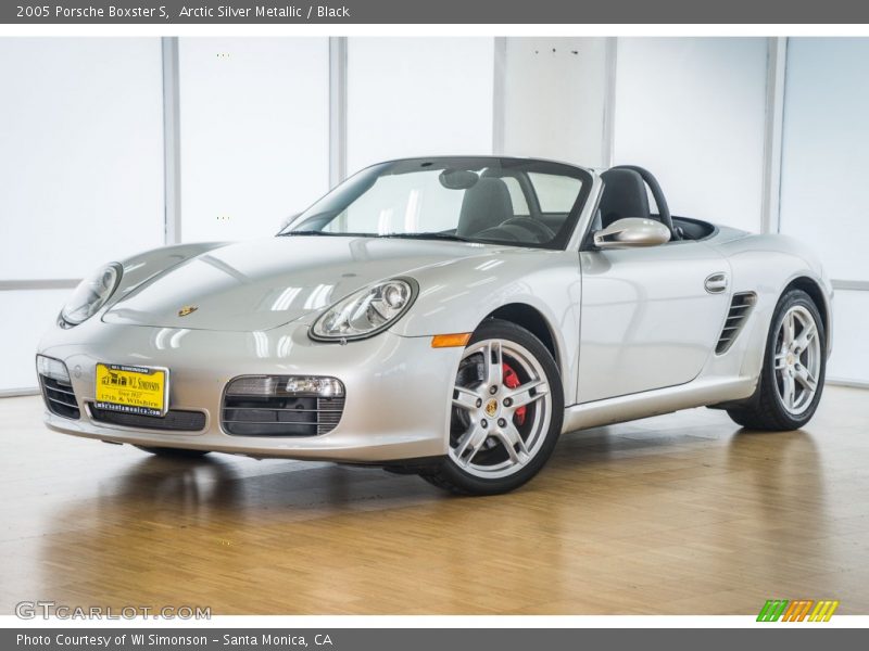 Arctic Silver Metallic / Black 2005 Porsche Boxster S