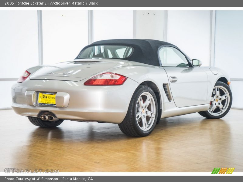 Arctic Silver Metallic / Black 2005 Porsche Boxster S