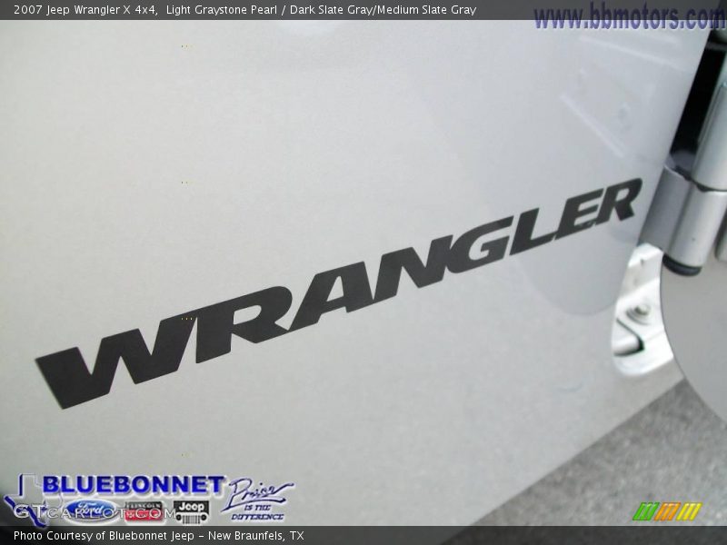 Light Graystone Pearl / Dark Slate Gray/Medium Slate Gray 2007 Jeep Wrangler X 4x4