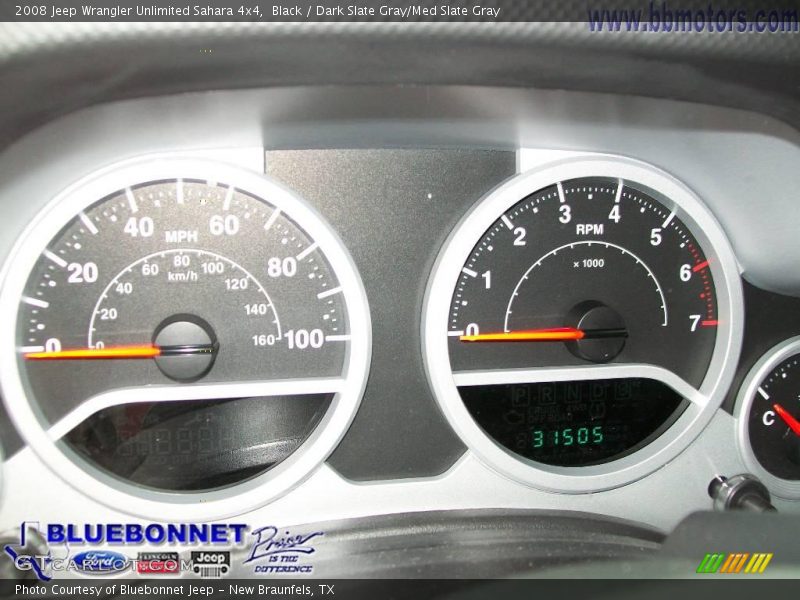 Black / Dark Slate Gray/Med Slate Gray 2008 Jeep Wrangler Unlimited Sahara 4x4
