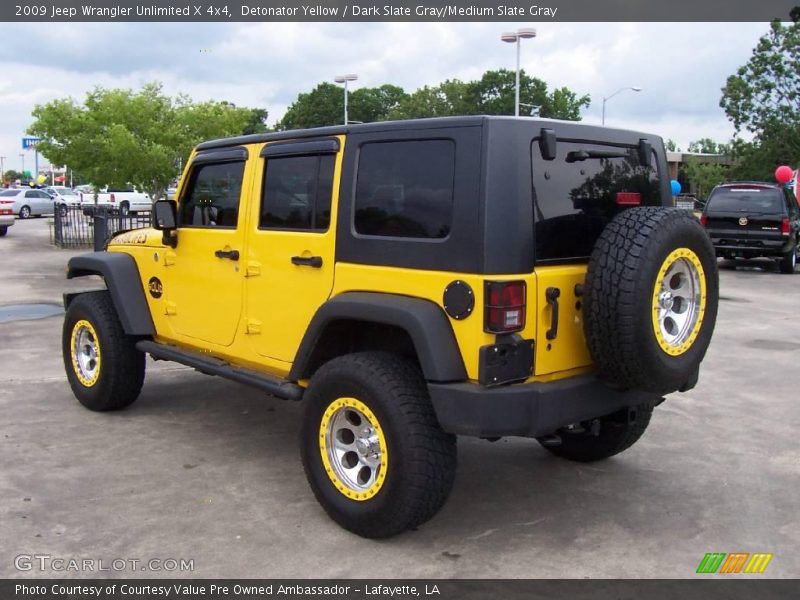 Detonator Yellow / Dark Slate Gray/Medium Slate Gray 2009 Jeep Wrangler Unlimited X 4x4