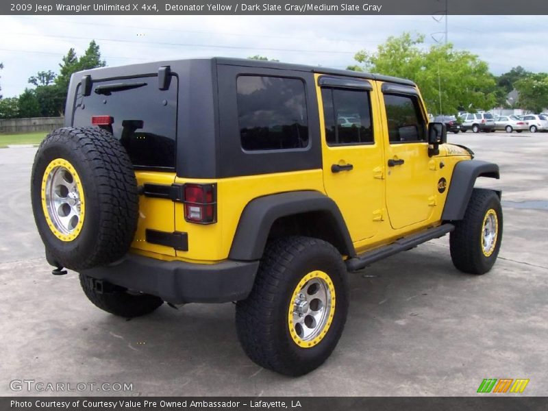 Detonator Yellow / Dark Slate Gray/Medium Slate Gray 2009 Jeep Wrangler Unlimited X 4x4