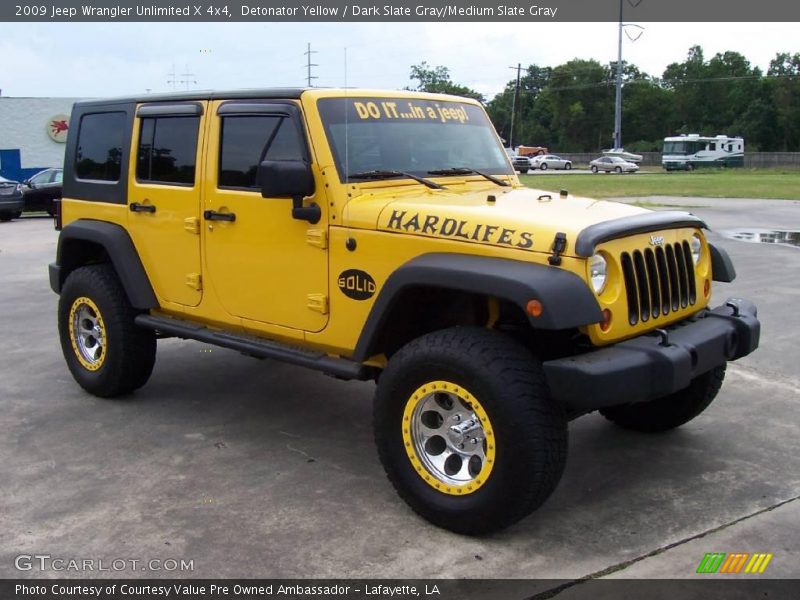 Detonator Yellow / Dark Slate Gray/Medium Slate Gray 2009 Jeep Wrangler Unlimited X 4x4