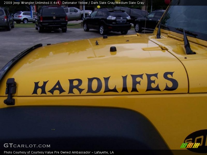 Detonator Yellow / Dark Slate Gray/Medium Slate Gray 2009 Jeep Wrangler Unlimited X 4x4