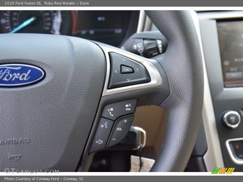 Ruby Red Metallic / Dune 2016 Ford Fusion SE