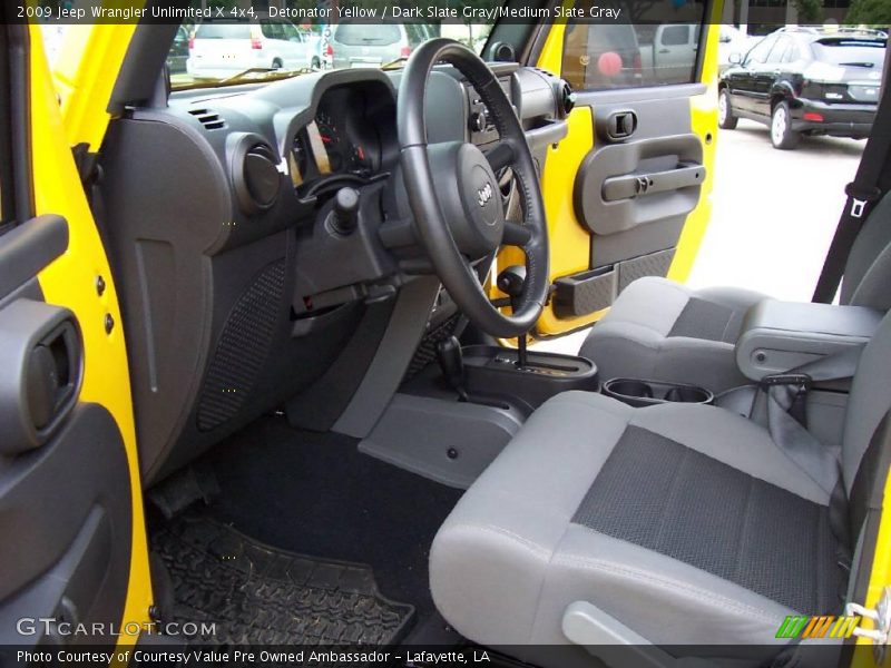 Detonator Yellow / Dark Slate Gray/Medium Slate Gray 2009 Jeep Wrangler Unlimited X 4x4