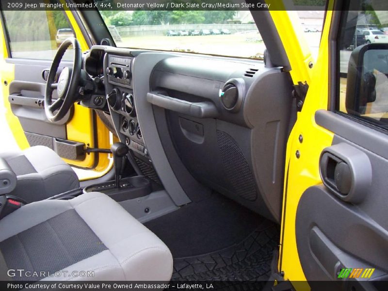 Detonator Yellow / Dark Slate Gray/Medium Slate Gray 2009 Jeep Wrangler Unlimited X 4x4