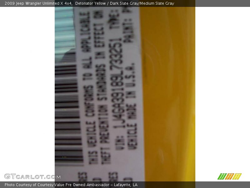 Detonator Yellow / Dark Slate Gray/Medium Slate Gray 2009 Jeep Wrangler Unlimited X 4x4