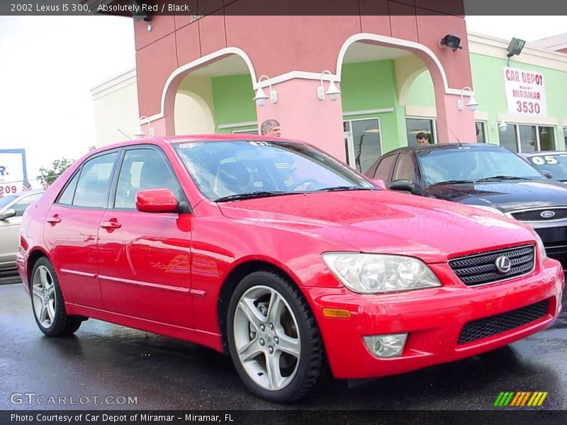 Absolutely Red / Black 2002 Lexus IS 300