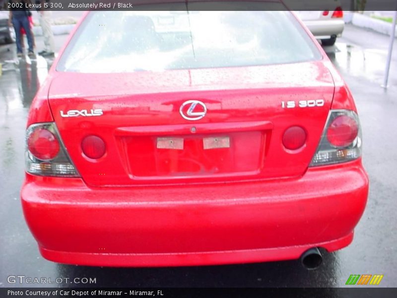 Absolutely Red / Black 2002 Lexus IS 300