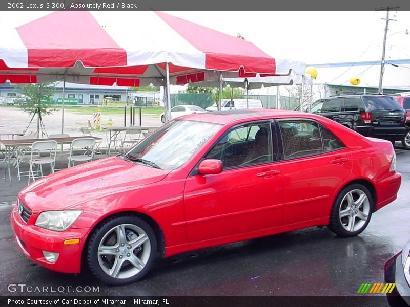 Absolutely Red / Black 2002 Lexus IS 300
