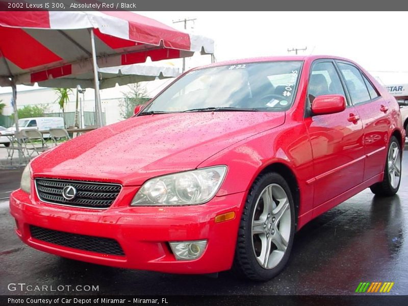 Absolutely Red / Black 2002 Lexus IS 300