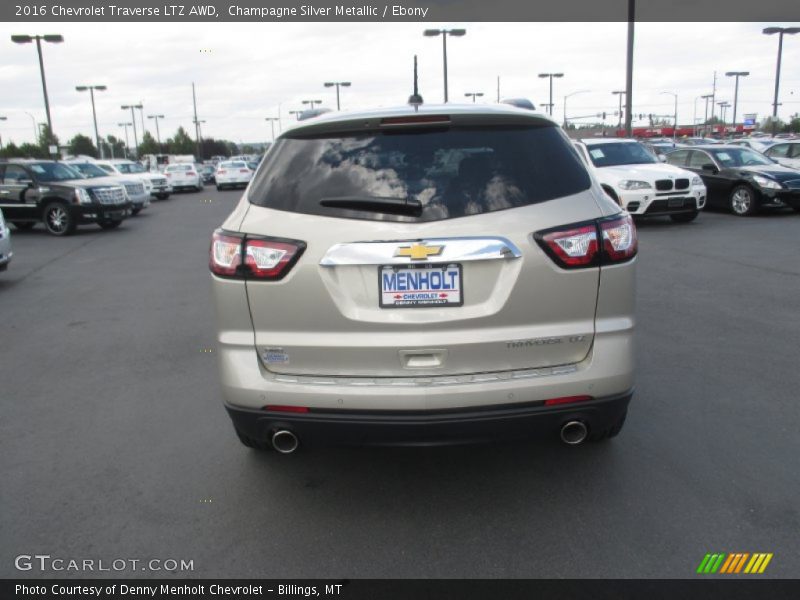 Champagne Silver Metallic / Ebony 2016 Chevrolet Traverse LTZ AWD