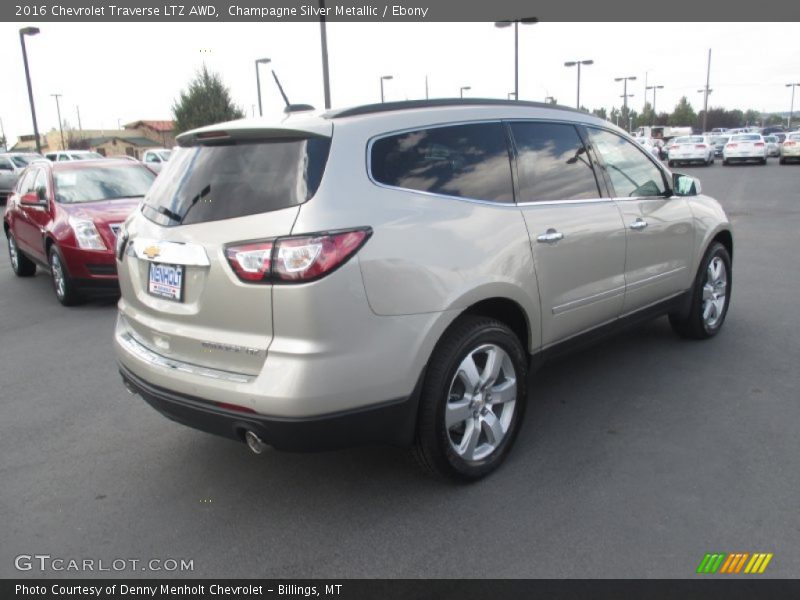 Champagne Silver Metallic / Ebony 2016 Chevrolet Traverse LTZ AWD