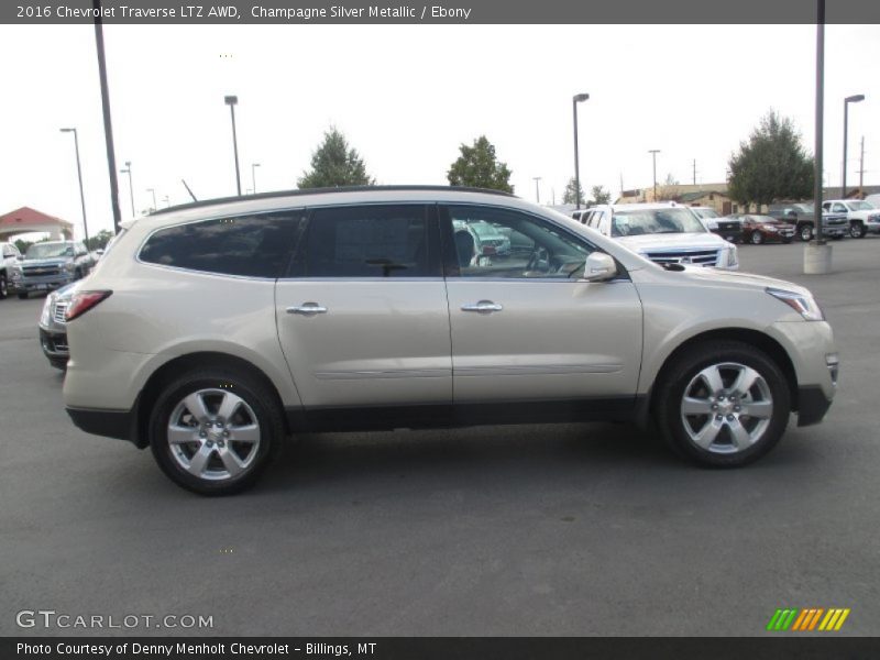 Champagne Silver Metallic / Ebony 2016 Chevrolet Traverse LTZ AWD
