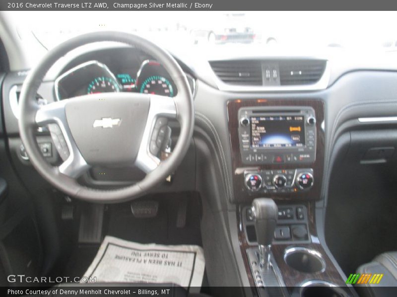Champagne Silver Metallic / Ebony 2016 Chevrolet Traverse LTZ AWD