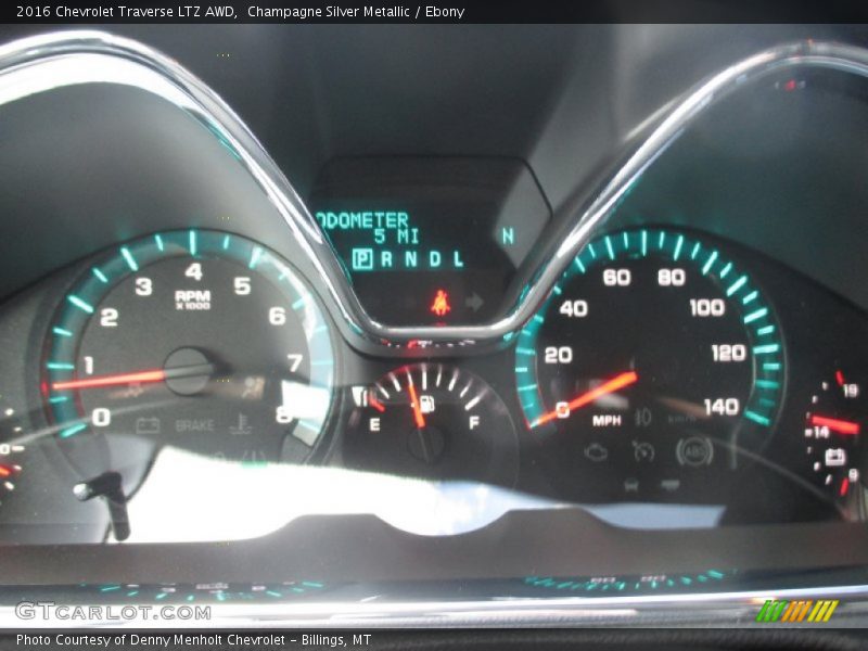 Champagne Silver Metallic / Ebony 2016 Chevrolet Traverse LTZ AWD