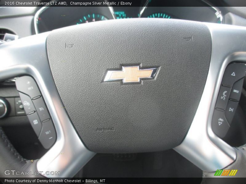 Champagne Silver Metallic / Ebony 2016 Chevrolet Traverse LTZ AWD