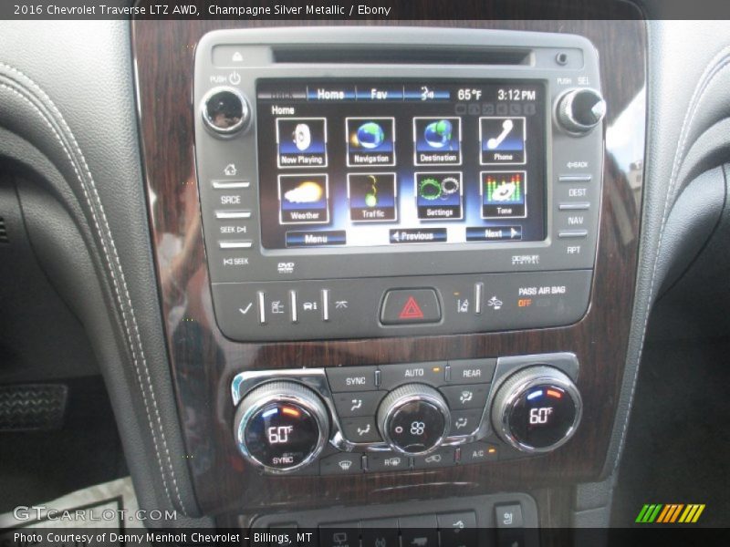 Champagne Silver Metallic / Ebony 2016 Chevrolet Traverse LTZ AWD