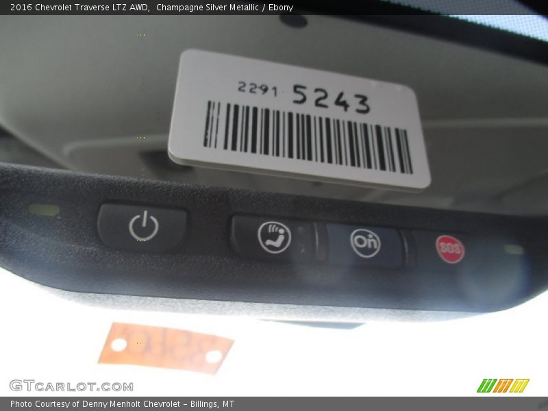 Champagne Silver Metallic / Ebony 2016 Chevrolet Traverse LTZ AWD