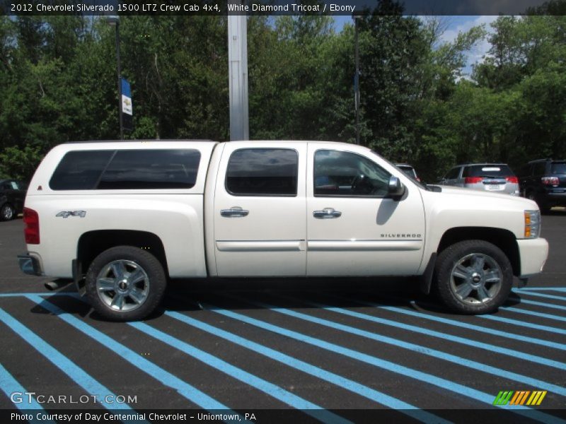 White Diamond Tricoat / Ebony 2012 Chevrolet Silverado 1500 LTZ Crew Cab 4x4