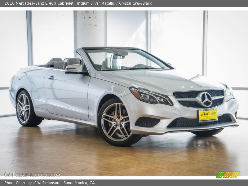 Iridium Silver Metallic / Crystal Grey/Black 2016 Mercedes-Benz E 400 Cabriolet