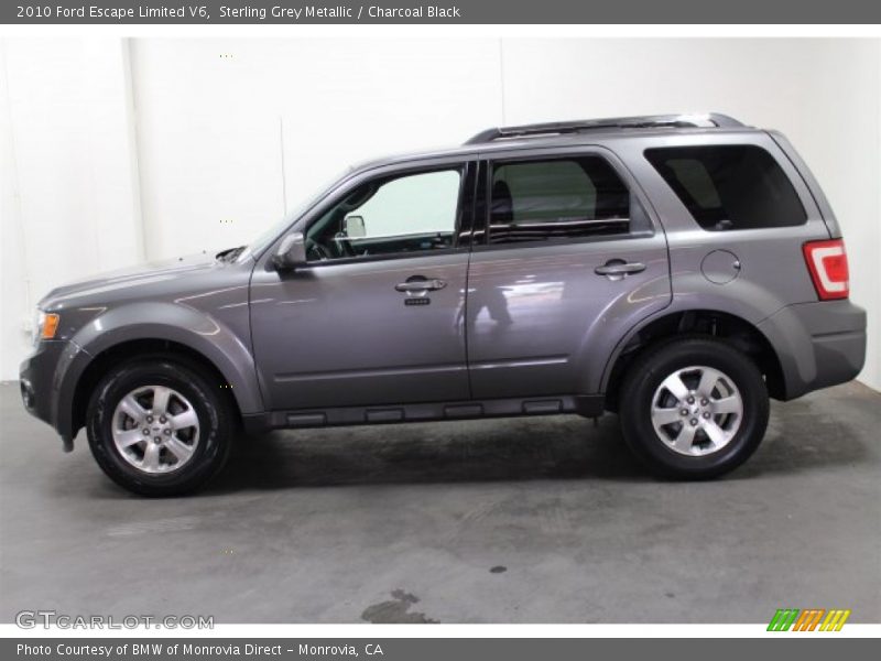 Sterling Grey Metallic / Charcoal Black 2010 Ford Escape Limited V6