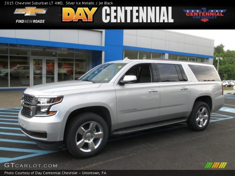 Silver Ice Metallic / Jet Black 2015 Chevrolet Suburban LT 4WD
