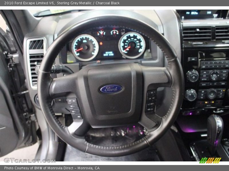 Sterling Grey Metallic / Charcoal Black 2010 Ford Escape Limited V6