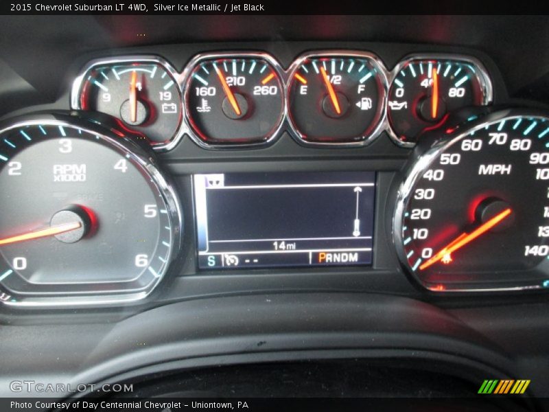 Silver Ice Metallic / Jet Black 2015 Chevrolet Suburban LT 4WD