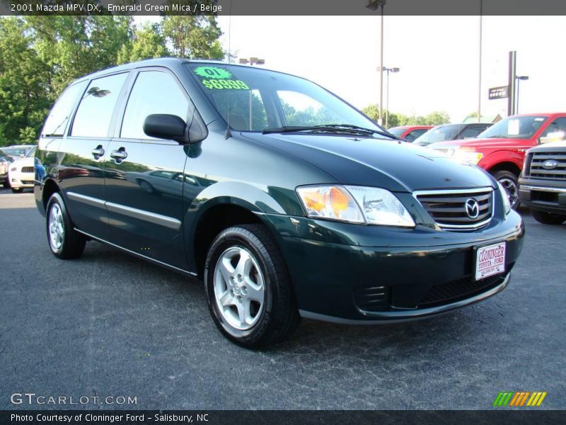 Emerald Green Mica / Beige 2001 Mazda MPV DX