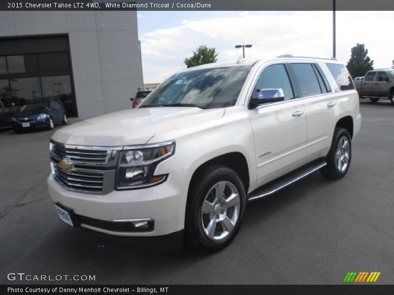 White Diamond Tricoat / Cocoa/Dune 2015 Chevrolet Tahoe LTZ 4WD
