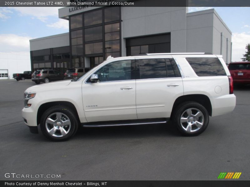 White Diamond Tricoat / Cocoa/Dune 2015 Chevrolet Tahoe LTZ 4WD