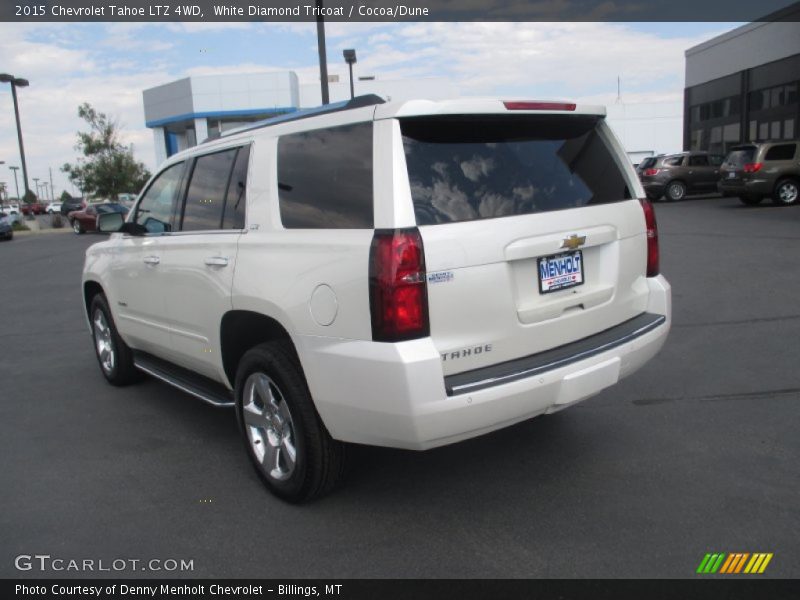 White Diamond Tricoat / Cocoa/Dune 2015 Chevrolet Tahoe LTZ 4WD