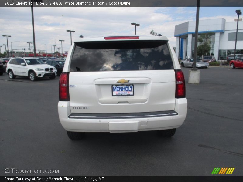 White Diamond Tricoat / Cocoa/Dune 2015 Chevrolet Tahoe LTZ 4WD