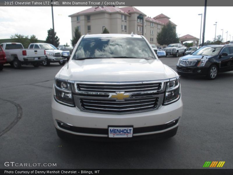 White Diamond Tricoat / Cocoa/Dune 2015 Chevrolet Tahoe LTZ 4WD