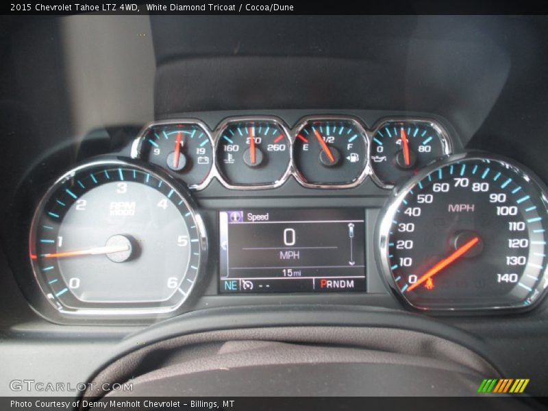 White Diamond Tricoat / Cocoa/Dune 2015 Chevrolet Tahoe LTZ 4WD