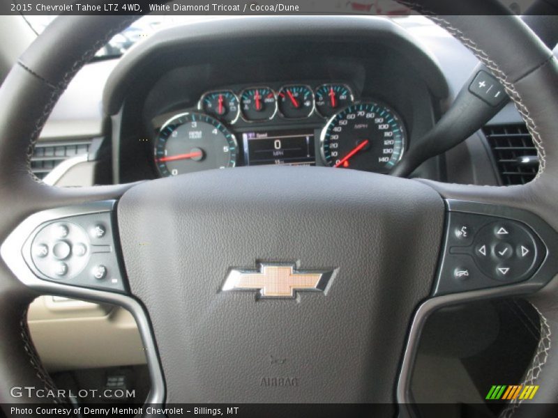 White Diamond Tricoat / Cocoa/Dune 2015 Chevrolet Tahoe LTZ 4WD