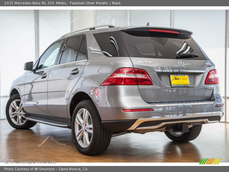 Paladium Silver Metallic / Black 2015 Mercedes-Benz ML 350 4Matic