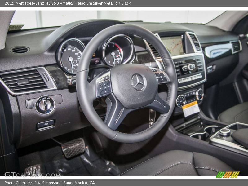 Paladium Silver Metallic / Black 2015 Mercedes-Benz ML 350 4Matic