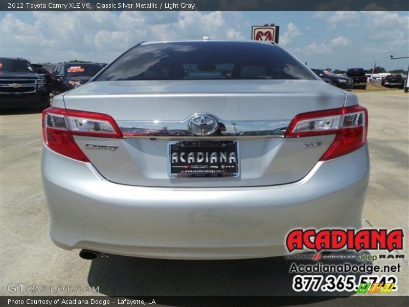 Classic Silver Metallic / Light Gray 2012 Toyota Camry XLE V6